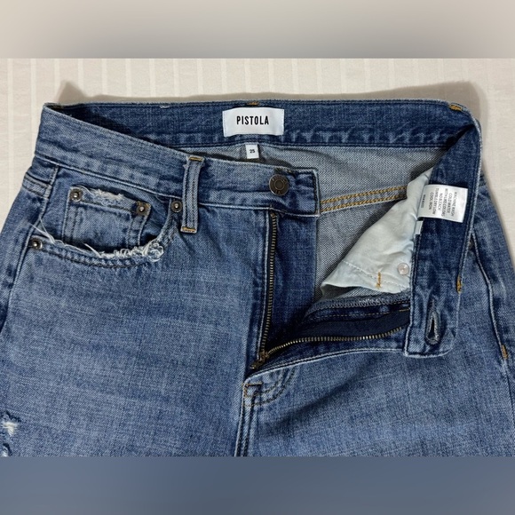 Pistola Jeans Stevie High Rise Wide Leg Flare Relaxed Blue Denim Size 25 - Picture 7 of 15